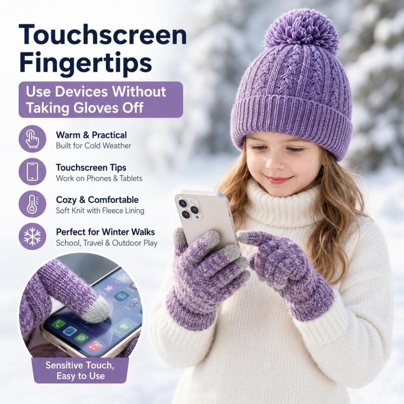 Conjunto de gorro de punto y g - Knit Glove Touch Screen reseña y precio