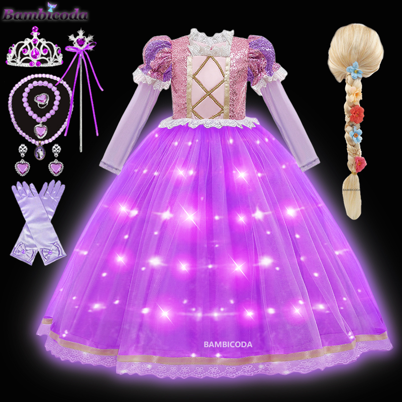 Vestido de princesa Rapunzel c - Winter Clothing Storage reseña y precio