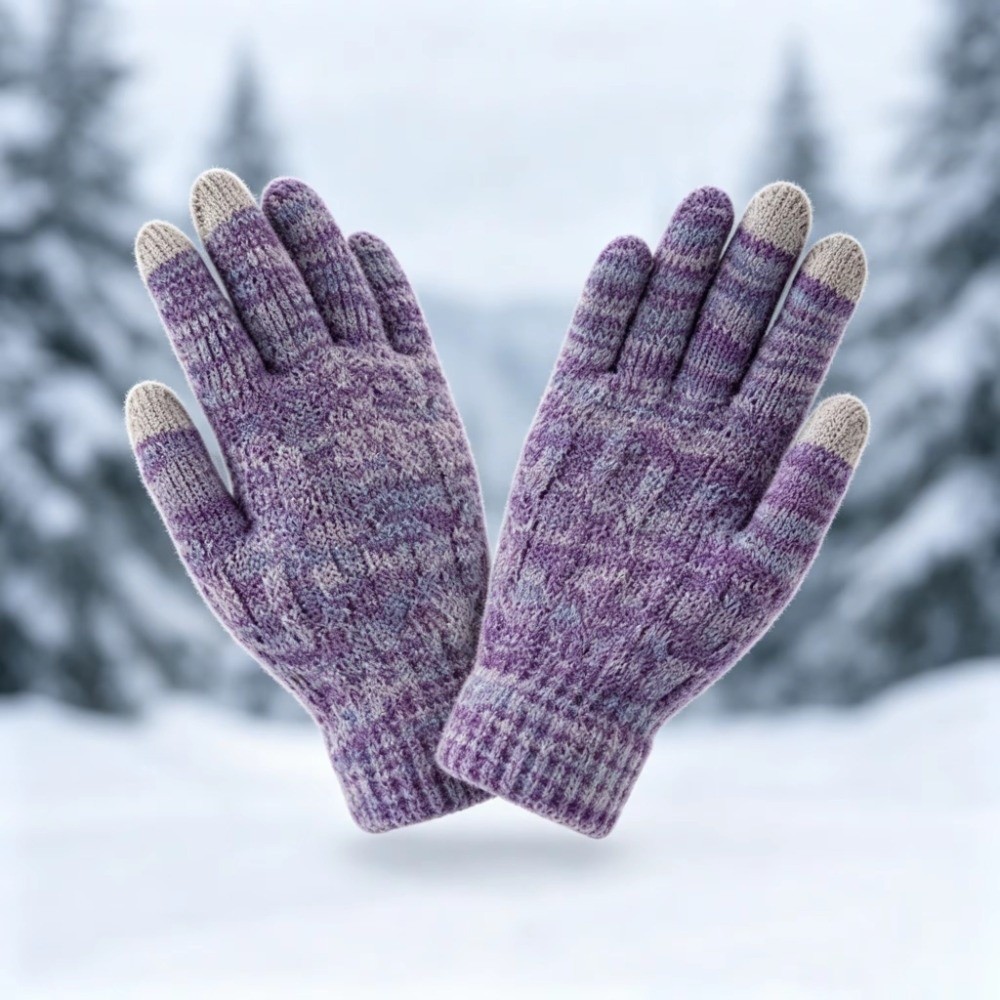 Conjunto de 2 Piezas de Gorro  - Knit Glove Touch Screen reseña y precio