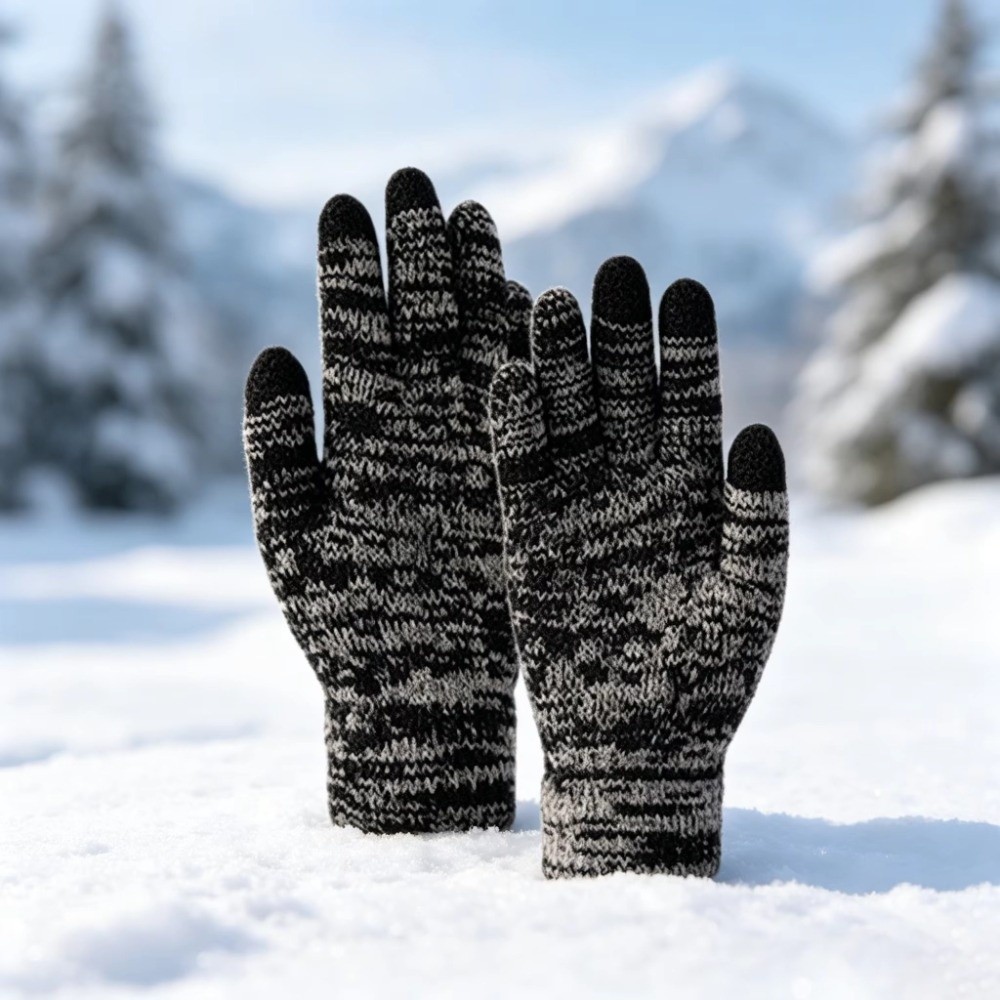 Conjunto de 2 Piezas de Gorro  - Knit Glove Touch Screen reseña y precio