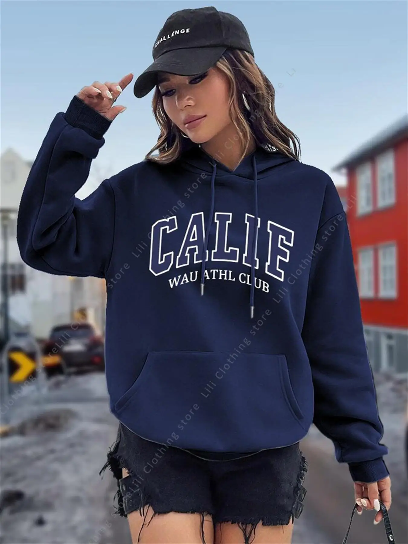 Sudadera con capucha para muje - Winter Clothing Drawing reseña y precio