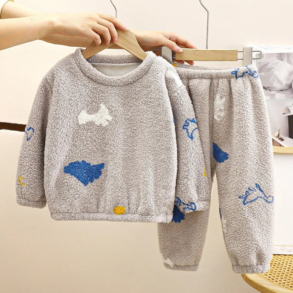 Nuevos pijamas de lana gruesos - Winter Clothing Baby Boy reseña y precio