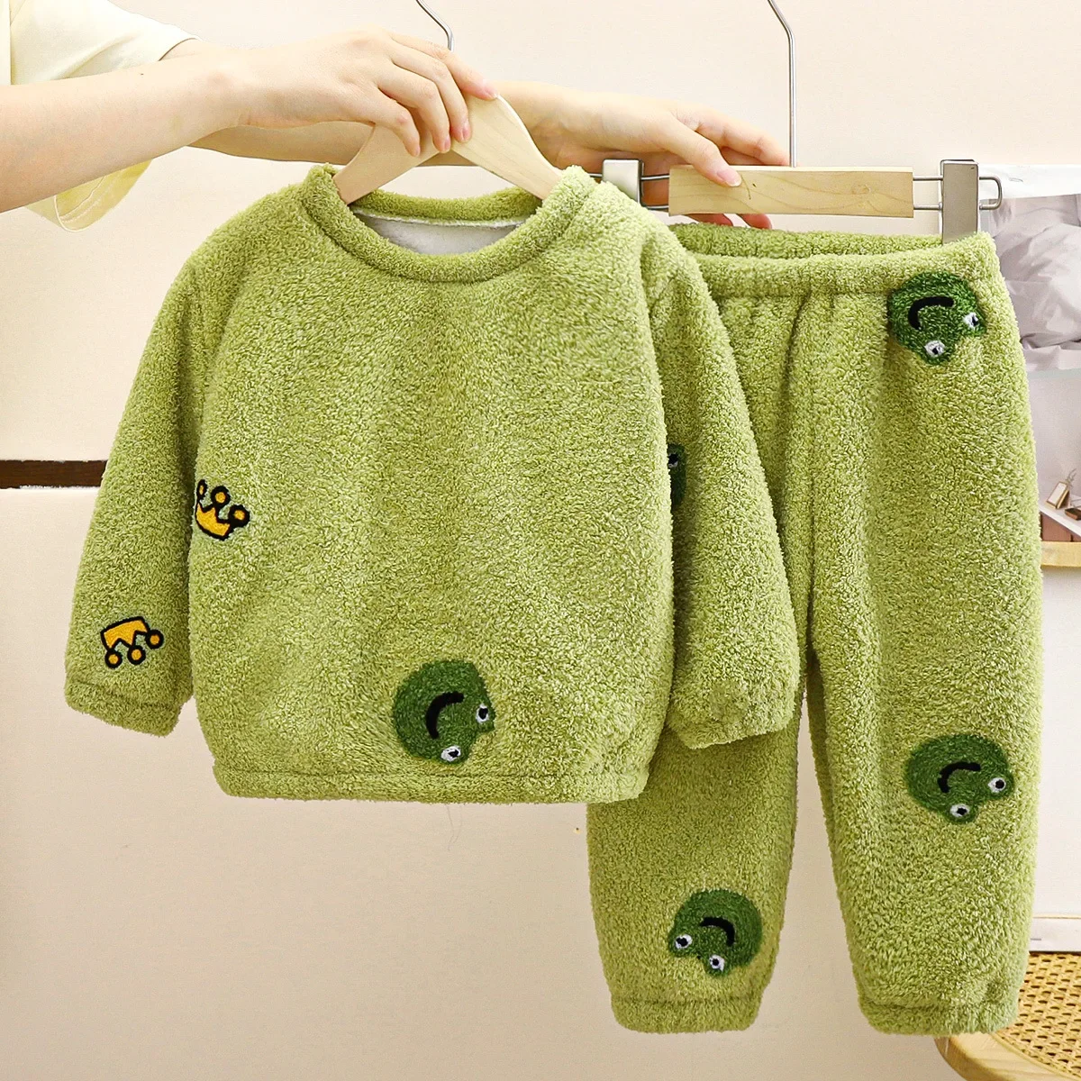 Nuevos pijamas de lana gruesos - Winter Clothing Baby Boy reseña y precio